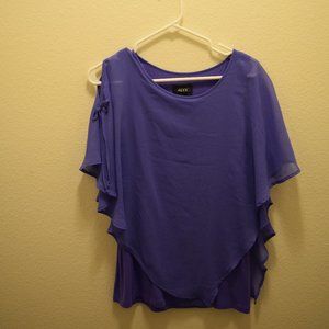 Purple Tank Top with Attached Tunic/Poncho 💜